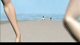 Lesbian Hentai Licking in Ghetto 3D