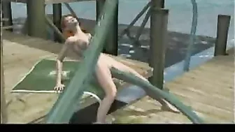 Slut Fucked by Snake Monster in 3D Animated Hentai