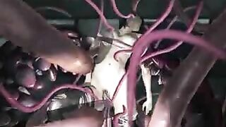 Tentacle Poked All Holes in Sexy 3D Hentai Anime