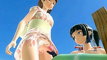 3d Shemale Handjob Porn - Japanese Shemale Gets Handjob and Cumshot in 3D Hentai Anime | AREA51.PORN