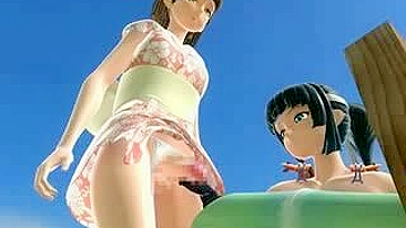 Japanese Shemale Gets Handjob and Cumshot in 3D Hentai Anime