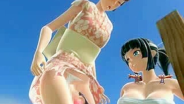 Japanese Shemale Gets Handjob and Cumshot in 3D Hentai Anime