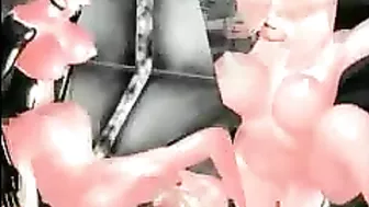 Shemale Handjobs with Big Tits in 3D Hentai