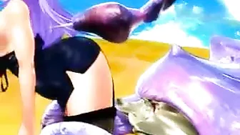 Ass-Licking Hentai Girl Gets Fucked by Monster in 3D