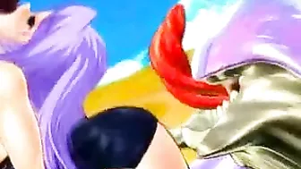 Ass-Licking Hentai Girl Gets Fucked by Monster in 3D