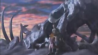 3D Hentai Girl Gets Hot Oral Sex from Big Cock Outdoors