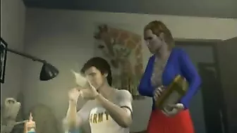 3D Hentai Girl Gets Hot Oral Sex from Big Cock Outdoors