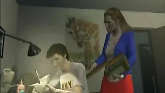 3D Hentai Girl Gets Hot Oral Sex from Big Cock Outdoors