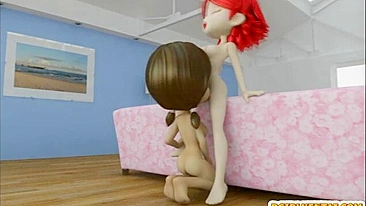 3D Hentai Shemale Cutie gets Hard Fucked in Oral Sex