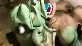 Double Penetration of Hentai Girl by Monster and Shemale Anime in 3D