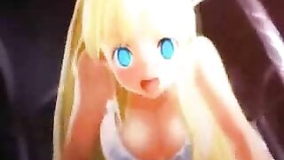 Futa with Huge Boobs Fucks in 3D Hentai