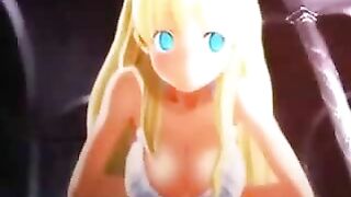 Futa with Huge Boobs Fucks in 3D Hentai