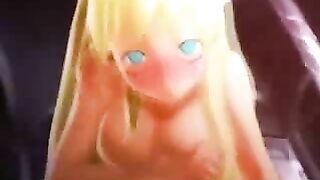 Futa with Huge Boobs Fucks in 3D Hentai