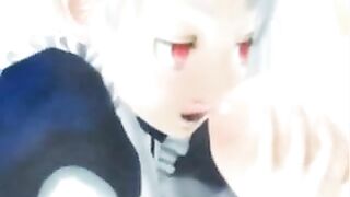 Futa with Huge Boobs Fucks in 3D Hentai