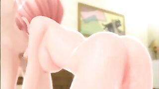 3D Hentai Bride Fingering Wet Pussy and Blowjob