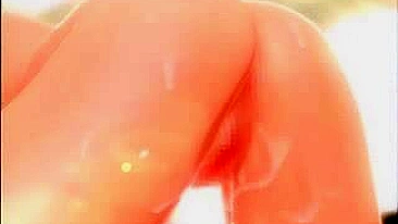 3D Hentai Bride Fingering Wet Pussy and Blowjob