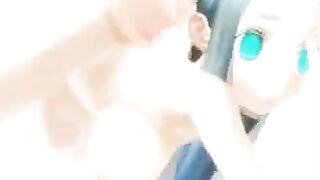 Busty futa shemale fucked from behind in 3D hentai sex