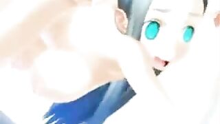 Busty futa shemale fucked from behind in 3D hentai sex