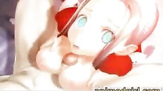 Cute Maid Tittyfucked and Cummed on Face in 3D Hentai Anime