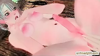 3D Hentai Shemale Wetpussy Fucking with Shemale and 3D
