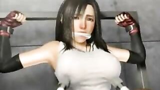 Tied-Up 3D Hentai Girl Tifa Gets Toyed in Anime