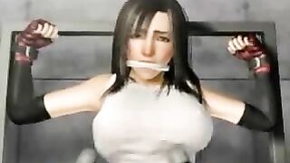 Tied-Up 3D Hentai Girl Tifa Gets Toyed in Anime