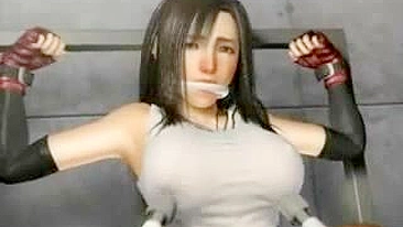 Tied-Up 3D Hentai Girl Tifa Gets Toyed in Anime