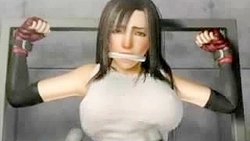 Tied-Up 3D Hentai Girl Tifa Gets Toyed in Anime