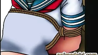 Bald Shemale Fucks Boygirl in 3D Anime Dildo Scene