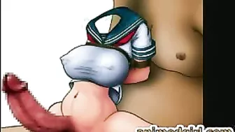 Bald Shemale Fucks Boygirl in 3D Anime Dildo Scene