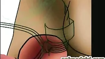 Bald Shemale Fucks Boygirl in 3D Anime Dildo Scene