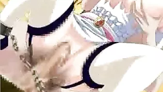 Chained and Fucked by Big Tit Shemale in 3D Hentai