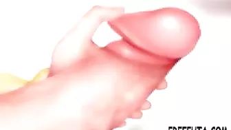 Hentai Dickgirl Self-Pleasure - A Cartoon Shemale's Anime Fantasy