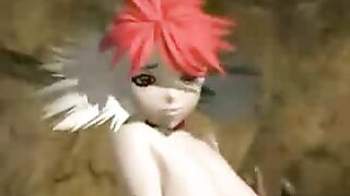 Redhead Anime Hentai Fucked by Monster in 3D