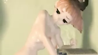 3D Animated Girl Fucks Toy with Hentai-Style Animation