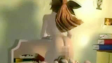 3D Animated Girl Fucks Toy with Hentai-Style Animation