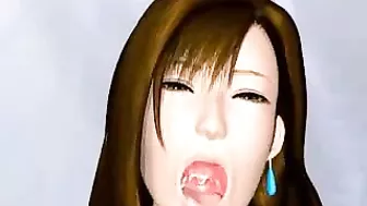 Busty 3D Hottie Gets Blowjob from Cock