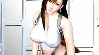 Busty 3D Hottie Gets Blowjob from Cock