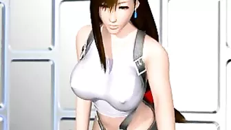 Busty 3D Hottie Gets Blowjob from Cock