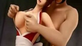 Caught in the Act! 3D Animated Girl Gets Pinched and Her Big Tits Explode!