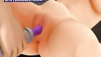 3D Animated Girl Gets Vibrating Pussy