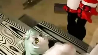 Monster Fucks Anime Girl in 3D and Her Friend Films it!
