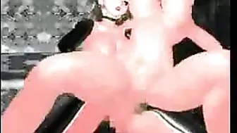 Blonde 3D Animated Porn Comic - Big Tit Shemale Fucks Hot Blonde