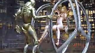 Damaged Milf's Hot Alien Body Gets Blissful BJ