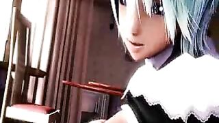 Blonde Shemale Gets Blowjob in Animated Hentai