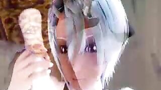 Blonde Shemale Gets Blowjob in Animated Hentai