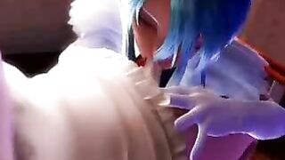 Blonde Shemale Gets Blowjob in Animated Hentai