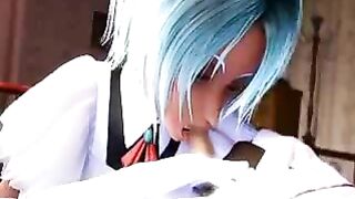 Blonde Shemale Gets Blowjob in Animated Hentai