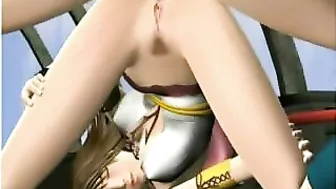 Final Fantasy Yuna Gets Blown, Fucked in Pussy and Ass with Cream Pie