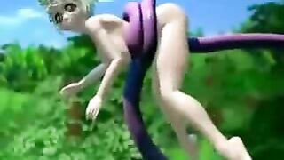 Monstrous Threesome in the Forest - 3D Hentai Fucking